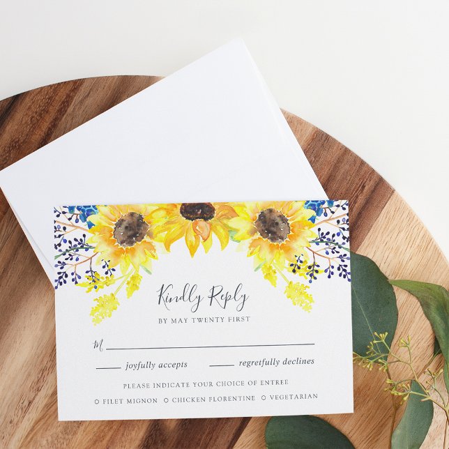 Flowerfields RSVP Card with Meal Choice (Creator Uploaded)