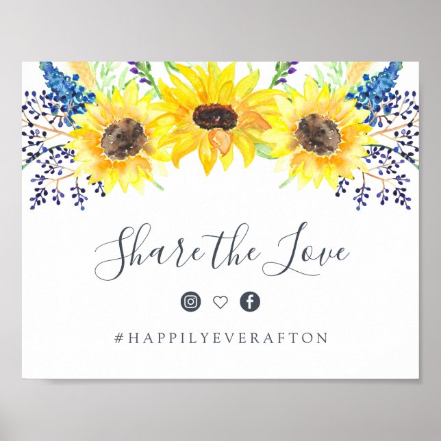 Flowerfields Wedding Hashtag Sign (Front)