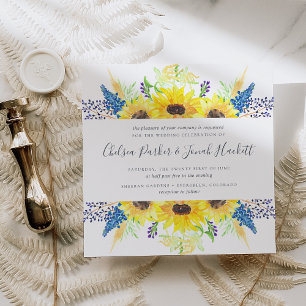 Flowerfields Wedding Invitation   Square