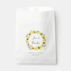 Flowerfields Wreath Wedding Thank You Favour Bags