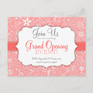 Flowerful Pink Custom Special Event Postcard