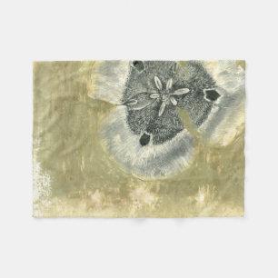 Flowerhead Abstract with Glazed Texture Fleece Blanket