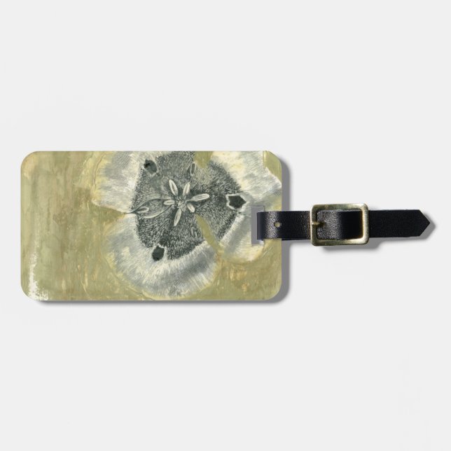 Flowerhead Abstract with Glazed Texture Luggage Tag (Front Horizontal)