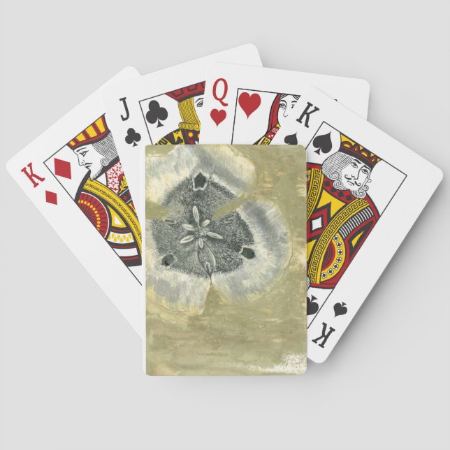 Flowerhead Abstract with Glazed Texture Playing Cards (Back)