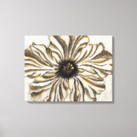 Flowerhead Fresco on Tan Background
