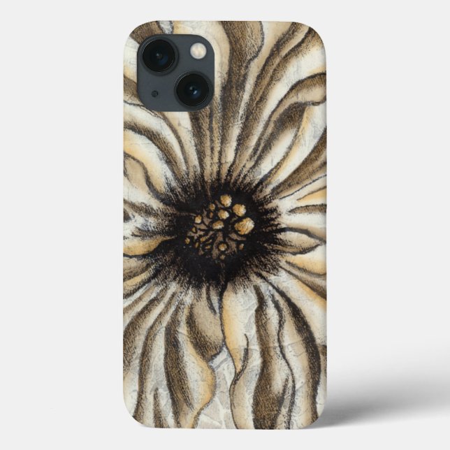 Flowerhead Fresco on Tan Background Case-Mate iPhone Case (Back)