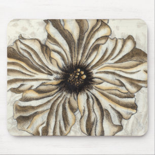Flowerhead Fresco on Tan Background Mouse Mat