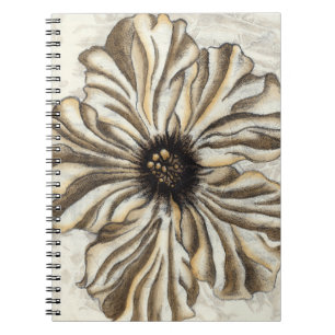 Flowerhead Fresco on Tan Background Notebook