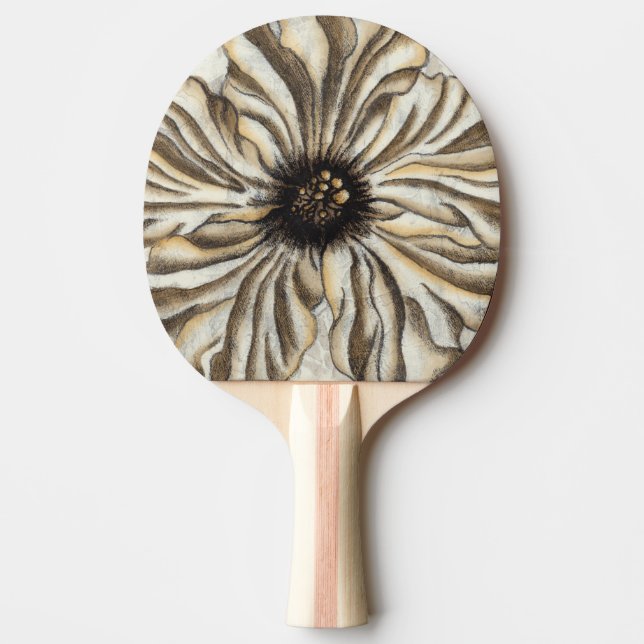 Flowerhead Fresco on Tan Background Ping Pong Paddle (Front)