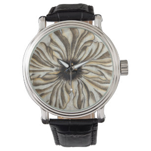 Flowerhead Fresco on Tan Background Watch