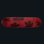 Flowerhead Silhouettes on Crimson Background Skateboard<br><div class="desc">Flowerhead silhouettes are set against a crimson background in this contemporary botanical painting. The deep red of the backdrop serves as a great accent for the floral shadows depicted in this piece.</div>