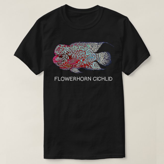 Flowerhorn Cichlids Freshwater Aquarium Fish  T-Shirt (Design Front)