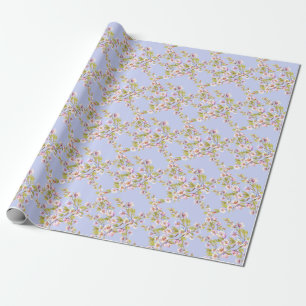 Flowering Apple Cherry Watercolor Pattern Wrapping Paper