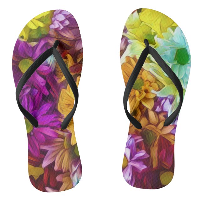 Flowering Autumn Flip Flops (Footbed)