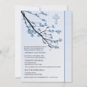 Flowering Blue Branches Invitation