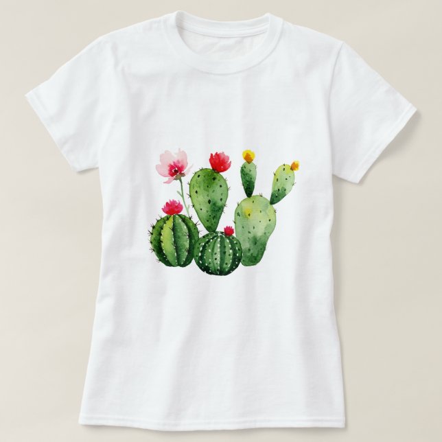  Flowering cacti T-Shirt (Design Front)