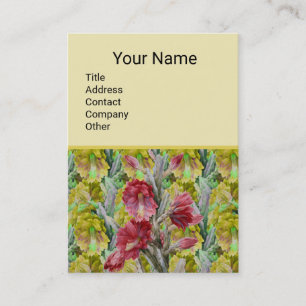 FLOWERING CACTUS ,RED PINK YELLOW FLOWERS  Floral Business Card