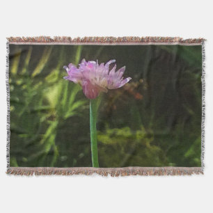 Flowering Chives and Palmetto Throw Blanket