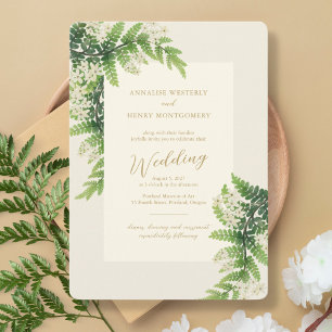Flowering Ferns Wedding Invitation