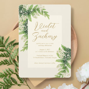 Flowering Ferns Wedding Invitation 3
