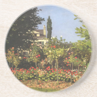 Flowering Garden at Sainte Adresse by Claude Monet Coaster