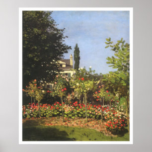 Flowering Garden at Sainte Adresse by Claude Monet Poster