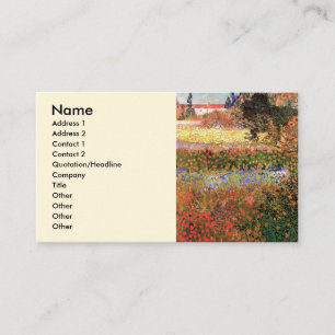 Flowering Garden by Vincent van Gogh Business Card