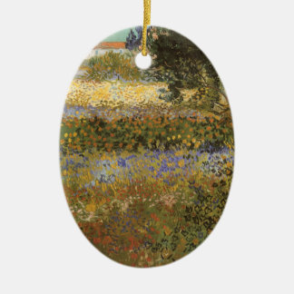 Flowering Garden by Vincent van Gogh Ceramic Tree Decoration