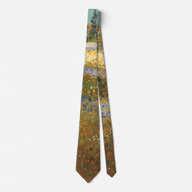 Flowering Garden by Vincent van Gogh Tie (Front)