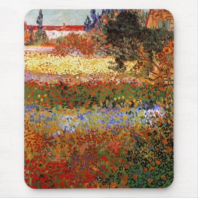 Flowering Garden (F430) Van Gogh Fine Art Mouse Mat (Front)