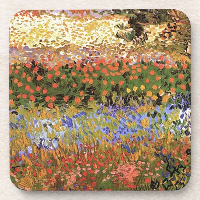 Flowering Garden,Vincent van Gogh. Coaster (Front)