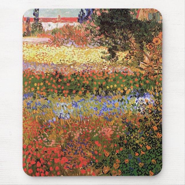 Flowering Garden,Vincent van Gogh. Mouse Mat (Front)