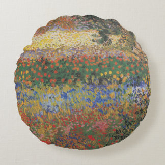 Flowering Garden - Vincent van Gogh Round Cushion