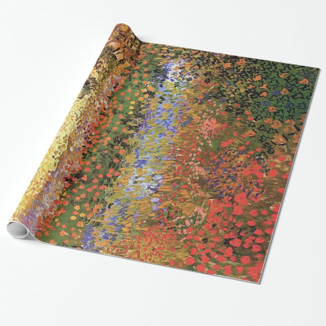 Flowering Garden,Vincent van Gogh. Wrapping Paper (Unrolled)