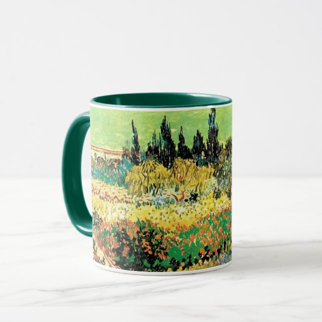 Flowering Garden with Path by Vincent van Gogh Mug (Front Left)