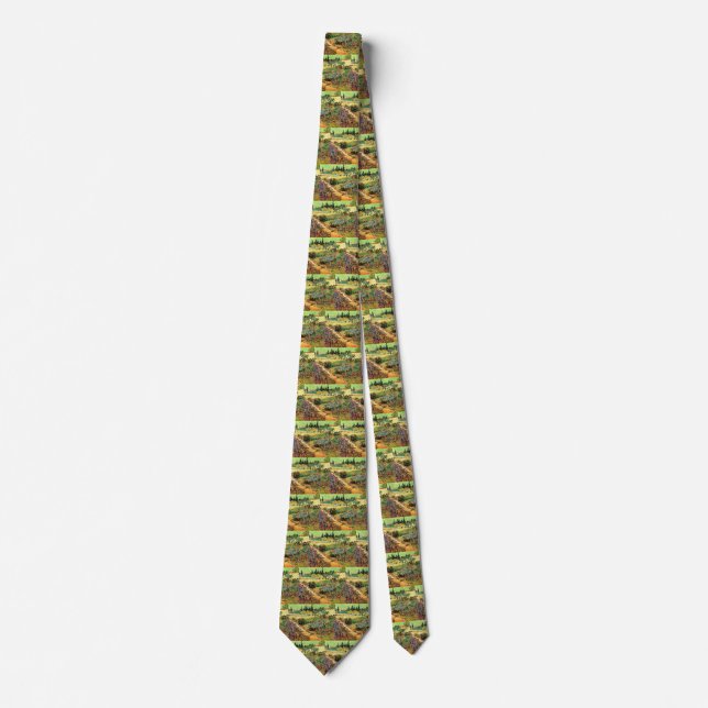 Flowering Garden with Path by Vincent van Gogh Tie (Front)