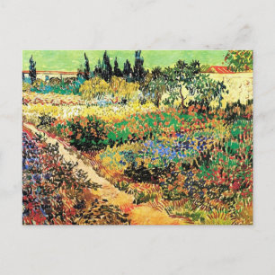 Flowering Garden with Path, Vincent van Gogh Postcard