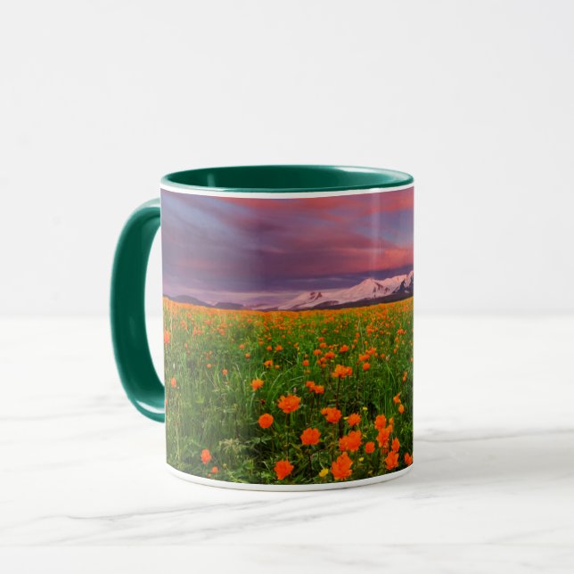 Flowering Globe Flower Mug (Front Left)