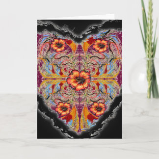 Flowering Heart Valentine Neovictorian Holiday Card