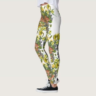 Flowering Illustrations Leggings