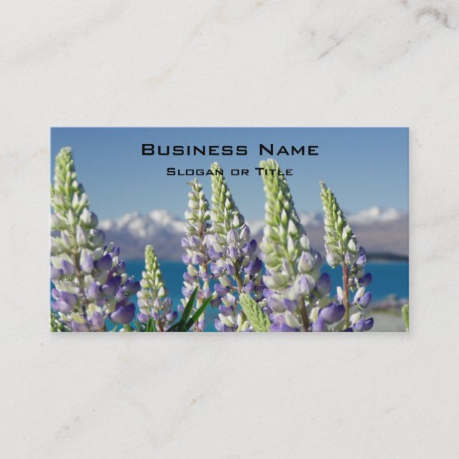 Flowering Lupine Nature Landscape Business Card (Front)