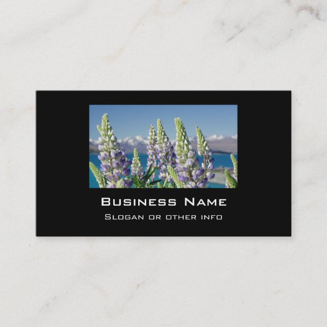 Flowering Lupine New Zealand Landscape Business Card (Front)