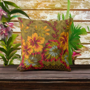 Flowering Nasturtiums Berries Home Decoration Cushion