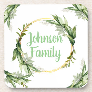 Flowering Olive Tree Branches Coaster