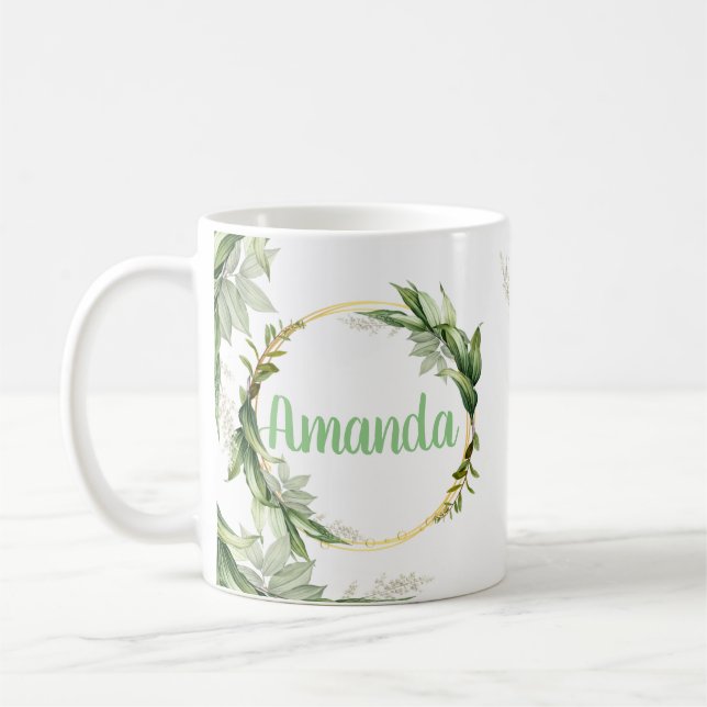 Flowering Olive Tree Branches  Coffee Mug (Left)