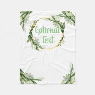 Flowering Olive Tree Branches   Fleece Blanket