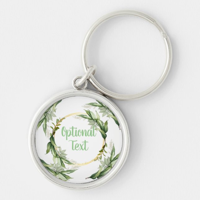 Flowering Olive Tree Branches  Key Ring (Front)