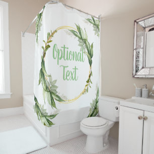 Flowering Olive Tree Branches Shower Curtain