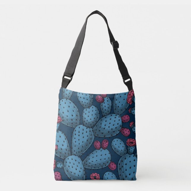 Flowering opuntia crossbody bag (Front)