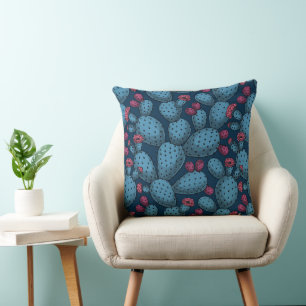 Flowering opuntia cushion